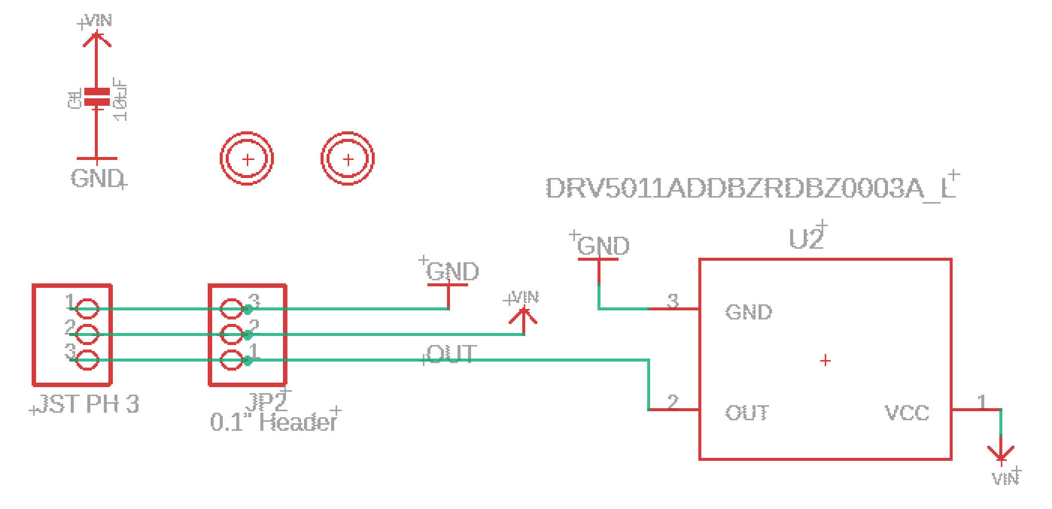 DRV5011 Digital-Latch Hall Effect Sensor Breakout schematic diagram