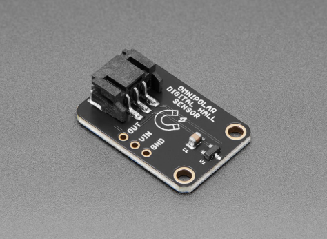 ScoutMakes DRV5032 Omnipolar Digital Hall Sensor breakout, angled view