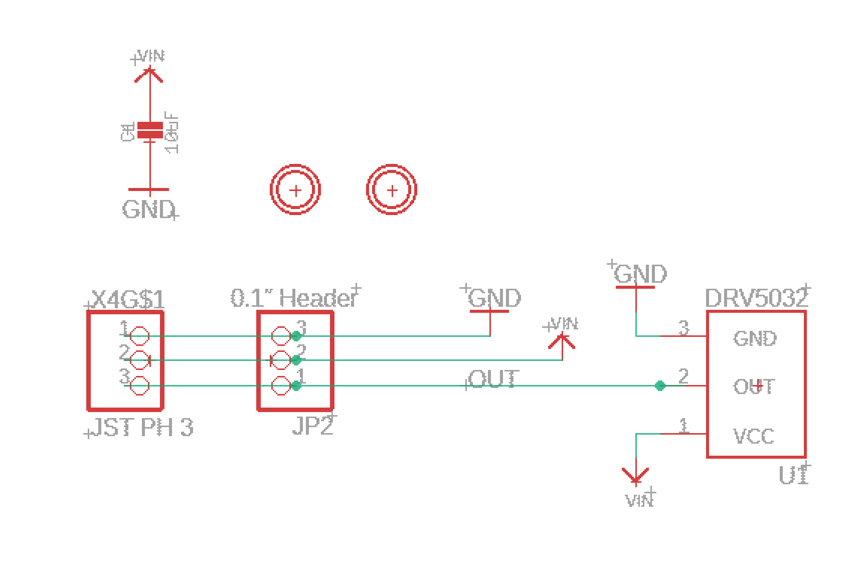 DRV5032 Hall Effect Sensor Breakout schematic diagram